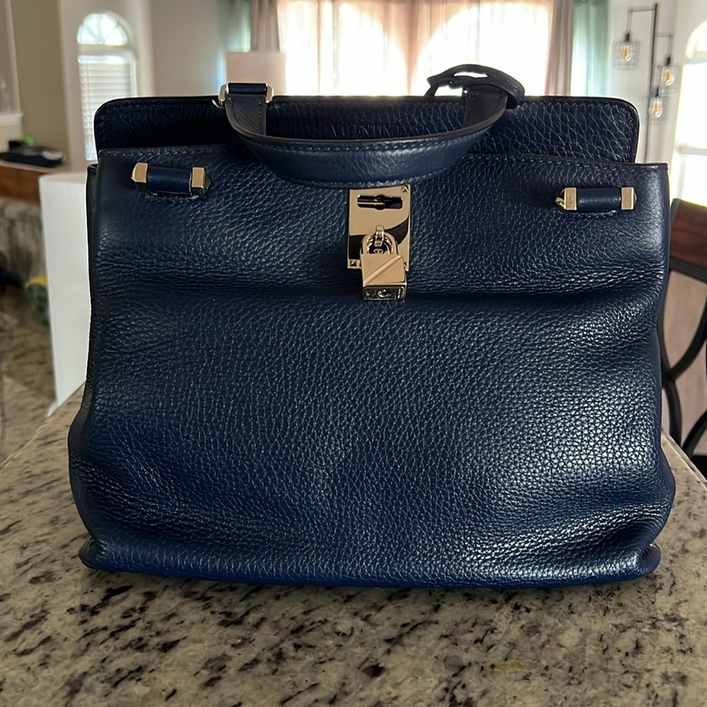 VALENTINO GARAVANI Leather Satchel with Gold-tone Hardware